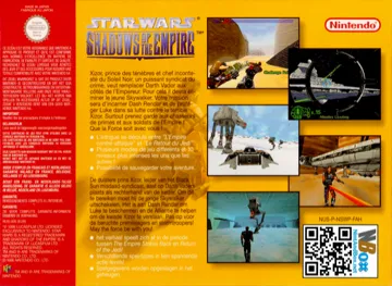 Star Wars - Shadows of the Empire (Europe) box cover back